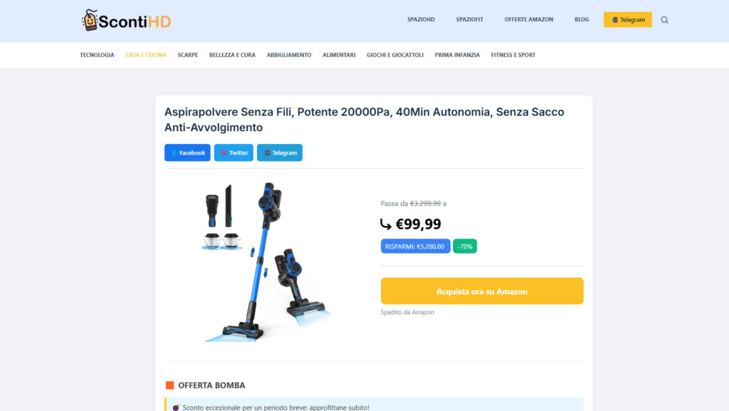 Articolo prodotto ScontiHD