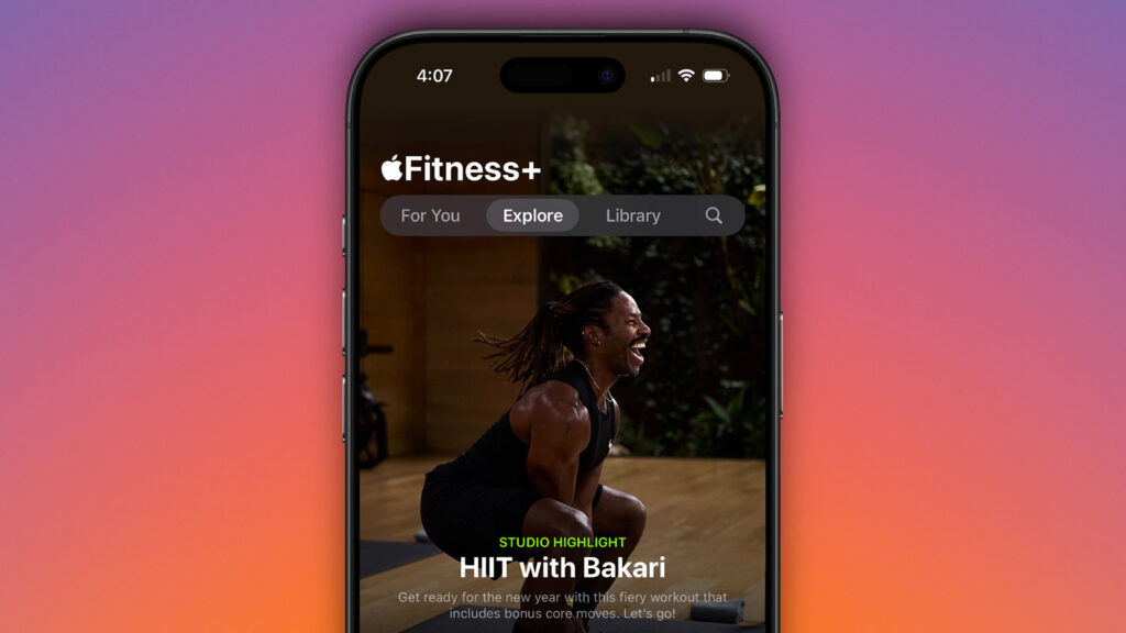Interfaccia dell'app Apple Fitness su iPhone