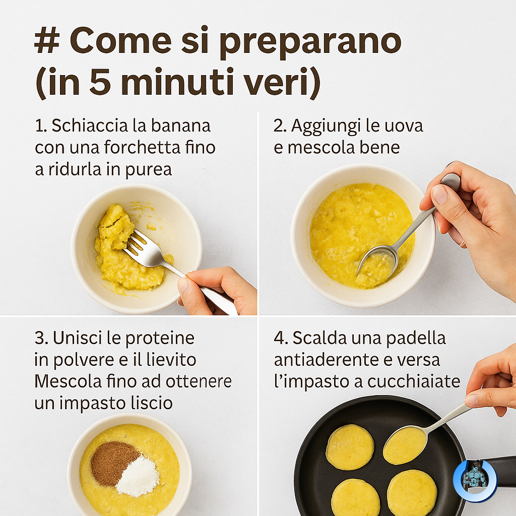 Come si preparano Pancake proteici senza farina