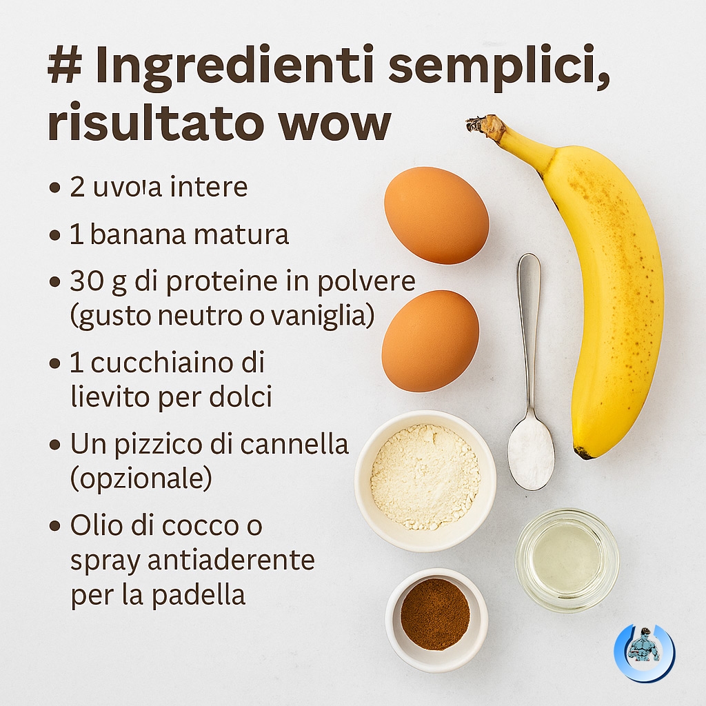 Ingrdienti Pancake proteici senza farina