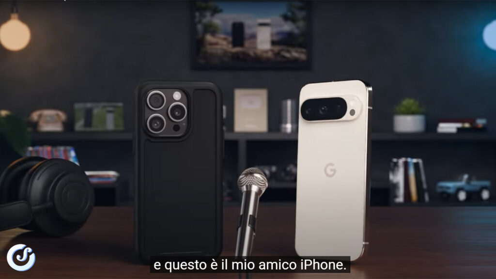 Fotogramma della pubblicità Google Pixel che ironizza sull’iPhone 17 Air