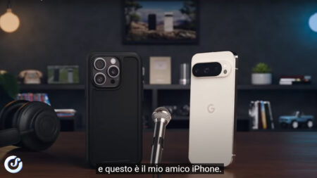 Fotogramma della pubblicità Google Pixel che ironizza sull’iPhone 17 Air
