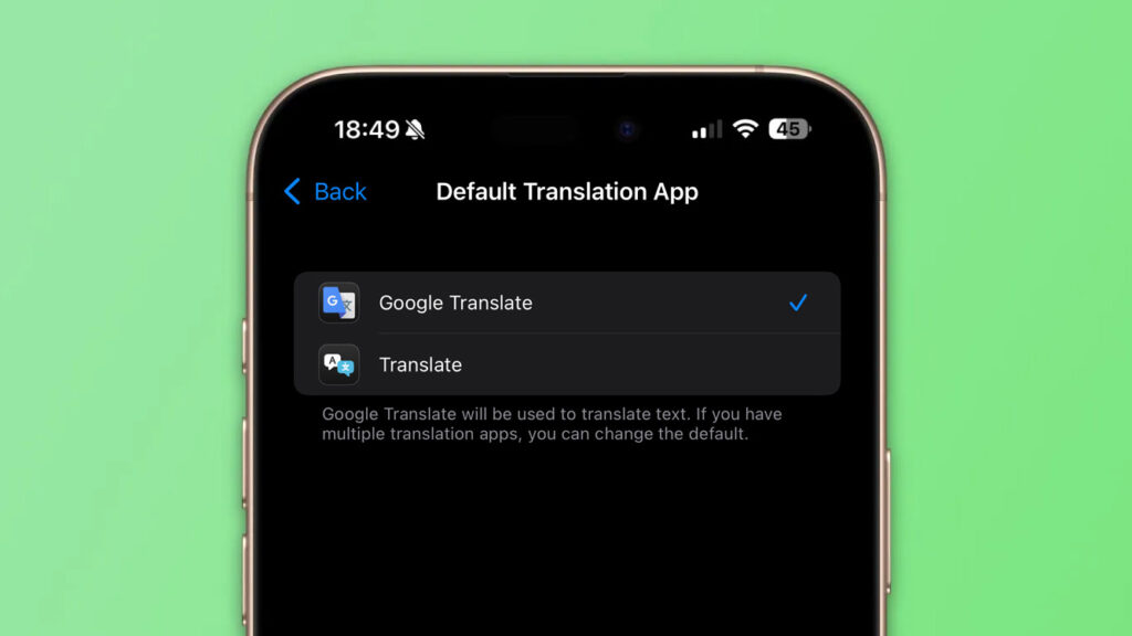 Come impostare Google Translate come app predefinita su iPhone