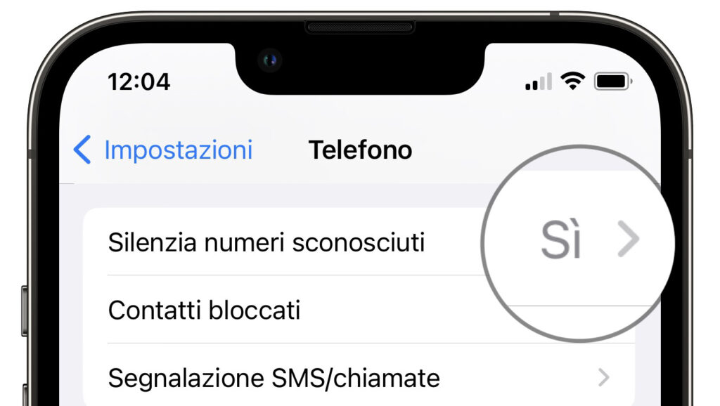 Bloccare tutte le chiamate spam su iPhone