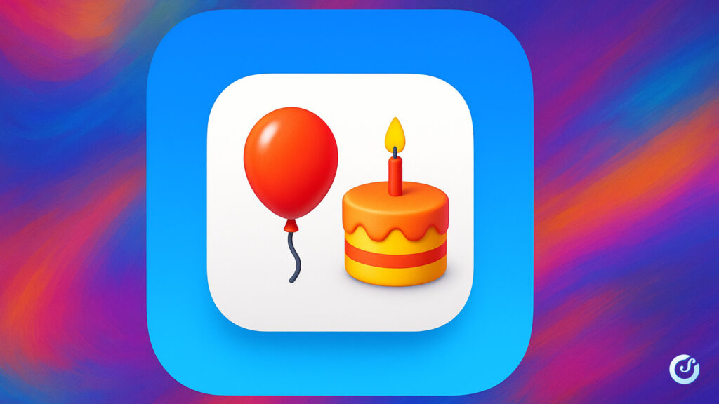 Icona di Messaggi iOS con sfondo colorato, emoji fuse insieme, effetto AI generativa