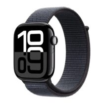 ⭕️Apple Watch Series 10 GPS + Cellular 46 mm Smartwatch con cassa in alluminio Jet Black e Sport Loop Inchiostro - One Size. Fitness tracker, app ECG, display Retina always-on, resistente all’acqua