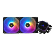⭕️Thermalright - Refrigeratore ad acqua Frozen Prism 240, ARGB CPU, con due ventole PWM, velocità di rotazione pompa 3300 RPM, cuscinetto S-FDB, per AMD AM4/AM5, Intel LGA1150/1155/1200/1700/20XX (nero)
