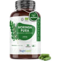 ⭕️Moringa Capsule Biologica Certificata, 1650mg per Dose (2 Mesi) Superfood Foglie Moringa Polvere, Moringa Powder Fonte di Vitamine, Minerali, Antiossidanti, Proteine, 180 Moringa Oleifera Bio Capsule