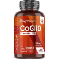 ⭕️Coenzima Q10 200mg Vegano, Ubiquinone, 120 Capsule, (4 Mesi di Fornitura), 1 Sola Capsula al Giorno, Q10 Coenzima, Integratore CoQ10, Privo di Magnesio Stearato e Senza OGM, Prodotto nel Regno Unito