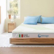 ⭕️DOLCI SOGNI - Topper Matrimoniale Memory Foam 160x190 alto 7cm - Correttore Materasso Morbido - Topper in Memory per Materasso Matrimoniale 160 x 190 Sfoderabile in Aloe Vera - Made in Italy