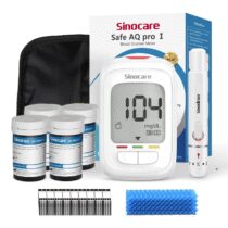 ⭕️Sinocare Misuratore Glicemia, Glucometro con 100 Strisce Glicemia e 100 Lancette, Elettrodo d'argento più Preciso, Risultati in mg/dL