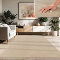 ⭕️Paco Home Tappeto Moderno e Morbido per Soggiorno a Pelo Corto Lavabile Fluffy Uni Effetto Pelliccia Senza Tempo Elegante Antiscivolo Facile da Pulire, Dimensione:160x220 cm, Colore:Beige 2