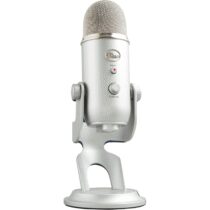 ⭕️Logitech for Creators Blue Yeti Microfono USB per Registrazione, Streaming, Gaming, Podcasting su PC e Mac, Mic a Condensatore per Laptop o Computer, Effetti Blue VO!CE, Stand Regolabile - Argento