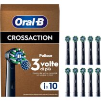 ⭕️Oral-B Testine Di Ricambio Pro Cross Action Black, Confezione da 10 Testine