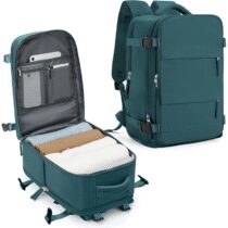 ⭕️SZLX Zaino Ryanair 40x30x20 Sottovuoto con Pompa Zaino Ryanair 40x20x25 Donna Zaino da Viaggio Wizzair Bagaglio a Mano Uomo per Laptop da 14 Pollici Borse da Cabina 45x36x20 Easyjet con Porta Scarpe