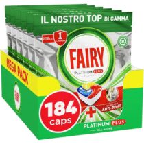 ⭕️Pastiglie Per Lavastoviglie Fairy Platinum Plus Tutto In Uno Limone, 46 Capsule, La Migliore Pulizia Fairy Come Nuovo, Rimuove L’opacità E Previene Il Calcare