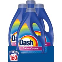⭕️Dash Detersivo Liquido Lavatrice, 160 Lavaggi (4x40), Salva Colore, Brillantezza Per I Capi, Rimuove Le Macchi e Igienizza, Efficace Anche A Freddo E In Cicli Brevi