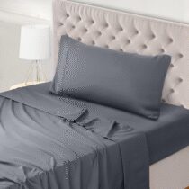 ⭕️Utopia Bedding - Set Lenzuola Letto Singolo 3 Pezzi 90x190 cm - Spazzolata Poliestre di Microfibra - Oeko-Tex Certificato - Lenzuolo con Angoli, Lenzuolo Piatto e 1 Federa 50x75, Grigio