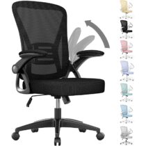 ⭕️rattantree Sedia da Ufficio con Supporto Lombare, Sedia Ufficio Ergonomica con Braccioli Regolabili in Rete Traspirante, Altezza Regolabile e Schienale Inclinabile con Ruote Girevoli, Nero