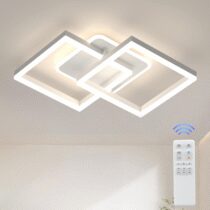 ⭕️ANTENLICHT plafoniera led soffitto moderna plafoniera salotto Dimmerabile, 40W 3600LM Lampada da Soffitto, Funzione di Memoria, per Soggiorno, Camera da Letto, Sala da Pranzo, Bianco 65x42x12cm