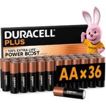 ⭕️DURACELL Batterie Plus AA (Confezione da 36) – Batterie Alcaline da 1,5 V – Fino al 150% di durata extra con Attivi POWER BOOST– Affidabilità per i dispositivi di utilizzo quotidiano –MN1500