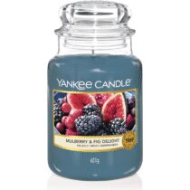 ⭕️Yankee Candle Candela profumata in giara grande | Delizia al gelso e ai fichi | Durata Fino a 150 Ore | Regali per donne