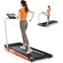 ⭕️6 IN 1 Tapis Roulant Elettrico Piehevole, RUNIMON Tapis Roulant Salvaspazio, Inclinazione 9%, 12 km/h, 2.5HP, Tapirulan con 2 Display LED, APP, Due Modalità di Controllo