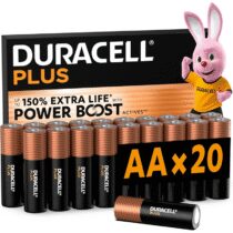 ⭕️DURACELL Batterie Plus AA (Confezione da 20) – Batterie Alcaline da 1,5 V – Fino al 150% di durata extra con Attivi POWER BOOST– L'imballaggio può variare–MN1500