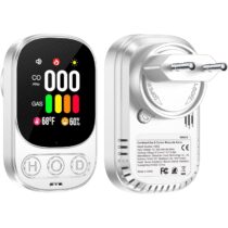 ⭕️Gedsffati Rilevatore di Gas e Monossido di Carbonio con Spina per Casa, Allarme di CO, Rivelatore di Gas Combustibile per Gas Naturale LPG Metano Propano Butano, Bianco, HD08-G