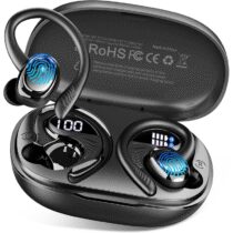 ⭕️Hupoaf Cuffie Bluetooth Sport, Auricolari Bluetooth 5.4 HiFi Stereo, 50 Ore Cuffie Wireless con ENC Mic, Cancellazione Rumore Cuffie Senza Fili, IP7 Impermeabili, USB-C, Cuffiette per Correre Running