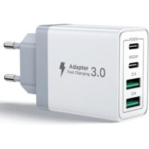 ⭕️Caricatore USB C Rapido 40W 4Porto Presa USB Caricatore Multipla PD & QC3.0 Carica Cellulare, Spina Alimentatore Caricabatterie per Samsung S22 S23 S24 iPhone 15 16 14, Spinotto Muro Adattatore