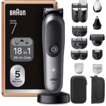 ⭕️Braun Rifinitore All-in-One Series 7 18in1, ProBlade, AutoSense, AIO7585, Grigio