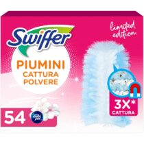 ⭕️Swiffer Pink Duster Piumini Catturapolvere, 54 Piumini, Cattura e Intrappola Polvere e Sporco, Raggiunge i Punti Più Difficili della Casa, Piumini con 45% di Fibre Riciclate
