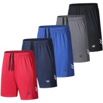 ⭕️Fovdtaa, Confezione da 5 pantaloncini sportivi da uomo con tasche ed elastico in vita, pantaloncini da allenamento e da corsa ad asciugatura rapida
