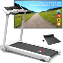 ⭕️YM Tapis Roulant Elettrico Pieghevole Fino a 16 kmh/, Brand Italiano, Inclinazione, APP Interattive Kinomap Zwift Bitgym, Salvaspazio, Sensori Cardio, Salvaspazio, 12 Programmi, NEXT 4000 Your Move
