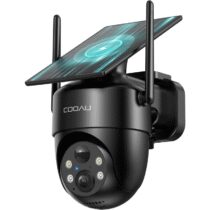 ⭕️COOAU 2K Telecamera Wi-Fi Esterno Senza Fili,Videocamera Sorveglianza Esterno con Batteria,Ricaricabile a Bassa Luminosità, Facile da Installare,Visione Notturna a Colori,Rilevamento PIR,360° PTZ