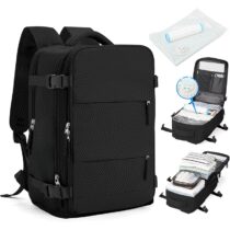⭕️SZLX Zaino Ryanair 40x30x20 Sottovuoto con Pompa Zaino Ryanair 40x20x25 Donna Zaino da Viaggio Wizzair Bagaglio a Mano Uomo per Laptop da 14 Pollici Borse da Cabina 45x36x20 Easyjet con Porta Scarpe