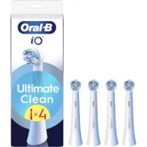 ⭕️Oral-B Serie iO Ultimate Clean, Testine Rotonde Di Ricambio Originali, Filamenti Criss-Cross, Rimozione Profonda Della Piastra Batterica, 4