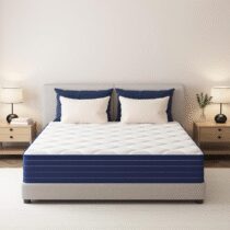 ⭕️PurrJoys Materasso Matrimoniale 90x190x25cm, Memory Foam e Molle Insacchettate, Rigidità Media, Traspirante, Isolamento del Movimento, Certificato CertiPUR-US® e Oeko-TEX®, Senza Fibra di Vetro