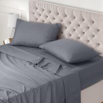 ⭕️Utopia Bedding - Set Lenzuola Letto Matrimoniali 4 Pezzi 180x200 cm - Spazzolata Poliestre di Microfibra - Oeko-Tex Certificato - Lenzuolo con Angoli, Lenzuolo Piatto e 2 Federe 50x75, Grigio