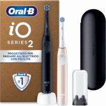 ⭕️Oral-B iO Series 2 Spazzolino elettrico DUO Pack, Night Black/Calm Pink