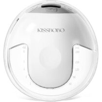 ⭕️KISSBOBO Tiralatte elettrico, 4 modalità, 19 livelli, senza mani, forte potenza di aspirazione 320 mmHg, aiuta le mamme a produrre più latte (1 pezzo/bianco)