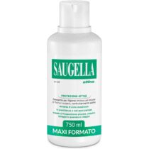 ⭕️Saugella Attiva, Detergente Intimo Antibatterico, pH 3.5, con Estratto di Timo, Adatto Post Parto, in Gravidanza e Durante il Ciclo Mestruale, 750 ml