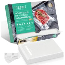 ⭕️FRESKO Sacchetti Sottovuoto Alimenti 120pcs 20x30cm, Sacchetti per Sottovuoto Testurizzato di Grado Commerciale per Cottura Sottovuoto, Sacchetti Pretagliati Senza BPA e Approvati Dalla FDA