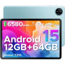 ⭕️DOOGEE Tab A9 Android 15 Tablet 10 Pollici, 12(3+9) GB RAM + 64GB ROM (TF 2TB), 6580mAh Batteria, 5G+2.4G WiFi, 1280 * 800 IPS, BT5.0, 5MP+8MP, Tablet in Offerta Unisoc T310 Quad Core/OTG/Face Unlock