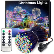 ⭕️ARKOCHIC 30M Luci Albero di Natale, 300 LED Luci Natalizie da Esterno ed Interno, 8 Modalità con e Telecomando Lampade di Natale per Giardino, Balcone, Casa, Festa (Multicolore)