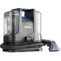 ⭕️Akitas X6 Lavatappeti Portatile, Pulitore Macchie e Tappezzeria, per Divano, Tappeti, Auto, Scale e Animali Domestici, 400W, 70dB, Compatto, Grigio