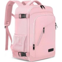 ⭕️Bagaglio a Mano 40x20x25 per Ryanair Zaino da Viaggio Aereo Piccolo Borsa da Cabina per Voli Zaino Donna 14 Pollici Zaino Porta PC con Caricatore USB per Scuola Trekking Lavoro Casual Daypack Rosa