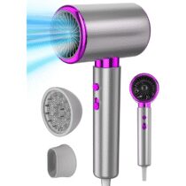 ⭕️DMTIVMG Asciugacapelli Ionico Phone 2400W Asciugacapelli 2 Velocità/3 Temperature Professionali AC Motore Professionale con Diffusore e Concentratori per Molte Acconciature
