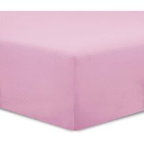 ⭕️VISION Lenzuolo con angoli Singolo, 90 x 190cm con altezza 25cm, Rosa, 100% Cotone